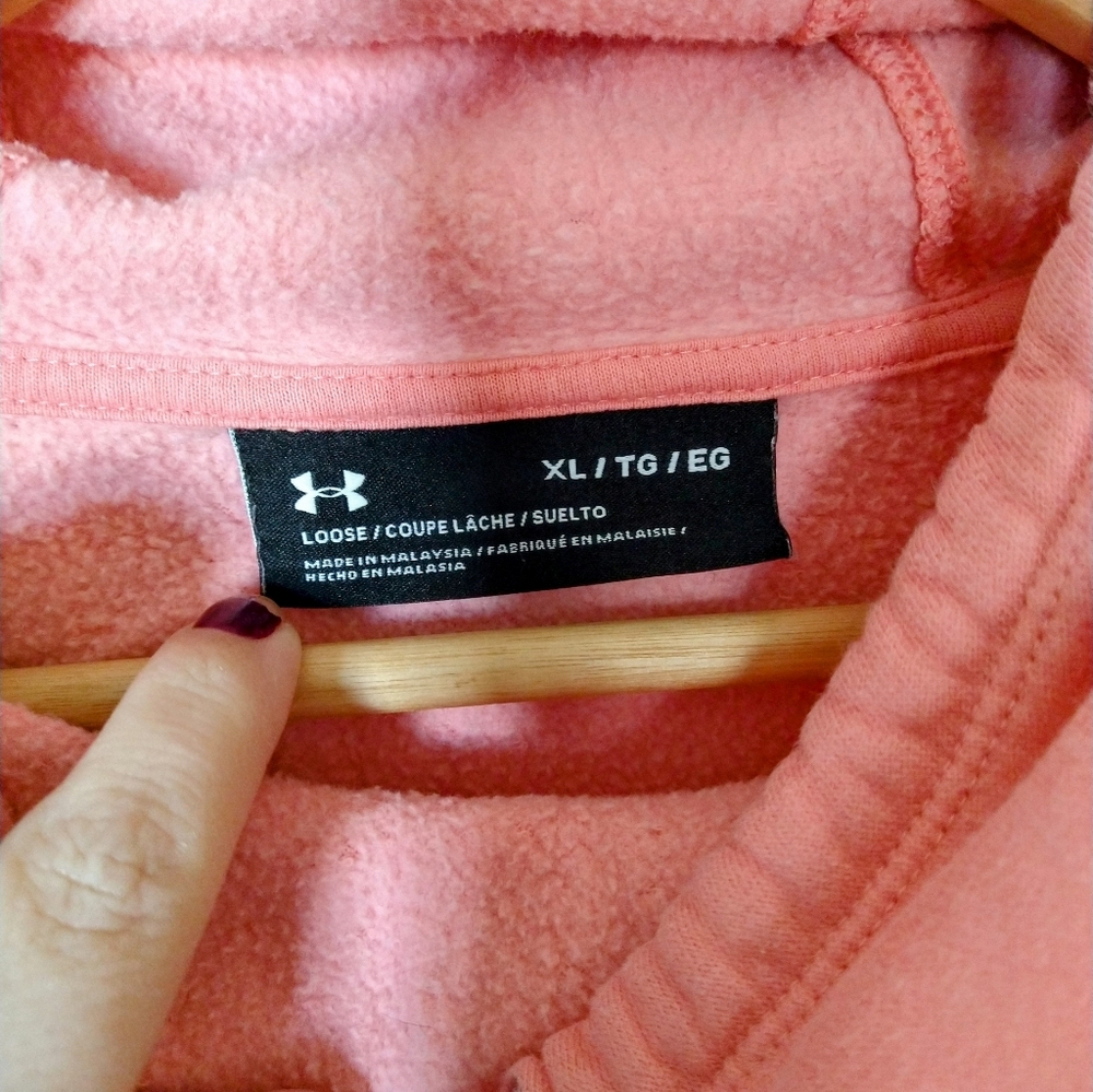 Women's under armor pink hoodie XL